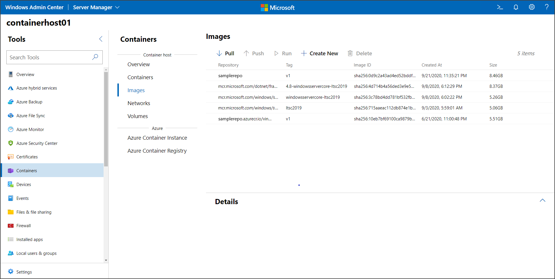 containers in Windows 11